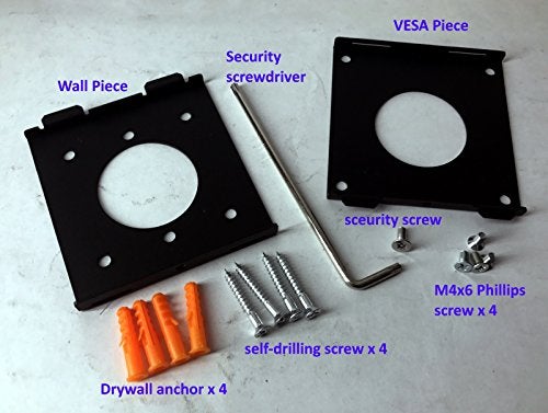 TABcare Anti-Theft Low Profile Light Duty VESA 75mm Metal Wall Mount Kit - Image 4