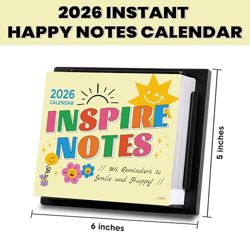 Tersus Daily Calendar 2026 - Inspirational Daily Desk Calendar 2026, 6'' x 5'', Jan. 2026 - Dec. 2026 With 365 Inspirational Quotes Page a Day, Happy Notes for Everday, Flip Desk Decor, Great Gift Choice - Image 5