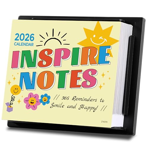 Tersus Daily Calendar 2026 - Inspirational Daily Desk Calendar 2026, 6'' x 5'', Jan. 2026 - Dec. 2026 With 365 Inspirational Quotes Page a Day, Happy Notes for Everday, Flip Desk Decor, Great Gift Choice - Image 1
