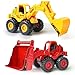Beestech Construction Toys Friction Powered Excavator Loader Truck Vehicles Beach Sand Sandbox Toys for 3 4 5 Years Old Boys Kids Girls 2 Pack - Image 3