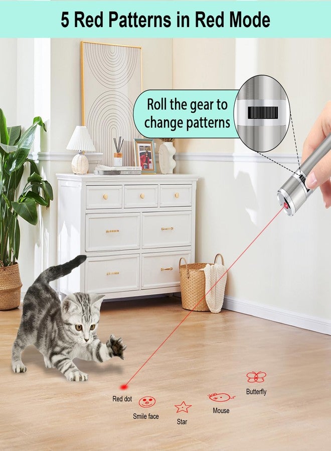 TBTeek Cat Toys for Indoor Cats, 3 Light Modes Cat Toy with 5 Adjustable Patterns,USB Rechargeable Interactive Kitten Pet Dog Toy,Portable Interactive Cat Toy Long Range Fun Chase Play Exercise - Image 4