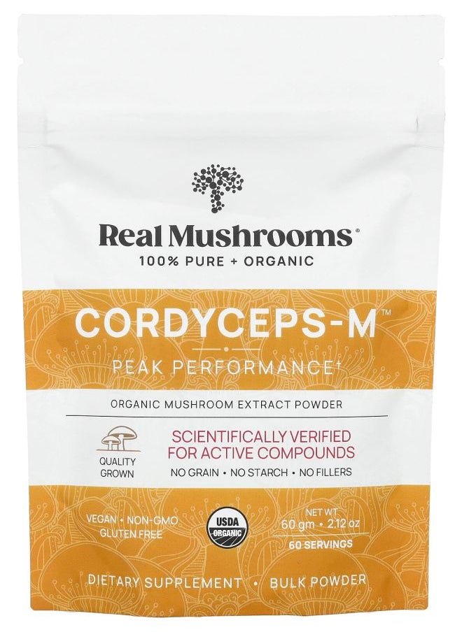 Real Mushrooms - Cordyceps-M™ Organic Mushroom Extract Powder 2.12 oz (60 g) - Image 1