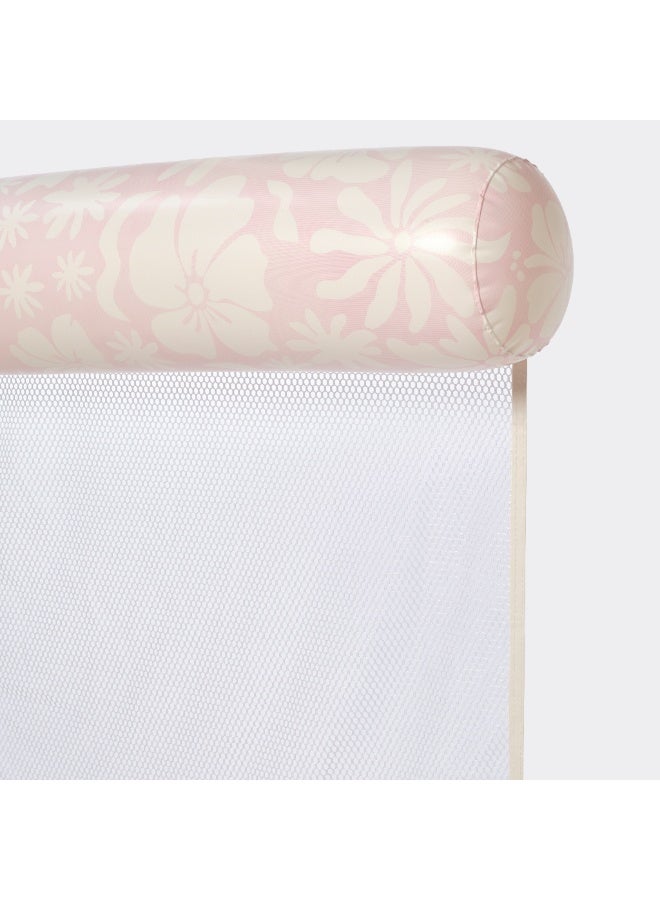 SUNNY LIFE Summer Bolster Hammock Pool Float for Kids – “Stole My Heart” Pink Floral Inflatable Lounger for Relaxing Pool Days & Water Fun, Pool Essentials & Beach Toys for Kids  - Image 4