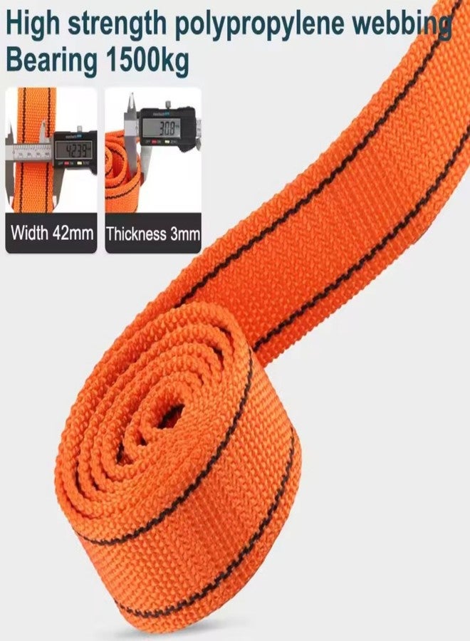 Oligitdi Full Body Safety Harness with Lanyard, Industrial Fall Protection Equipment Nylon Full Body Scaffolding Hook Safety Belt Harness - Image 4