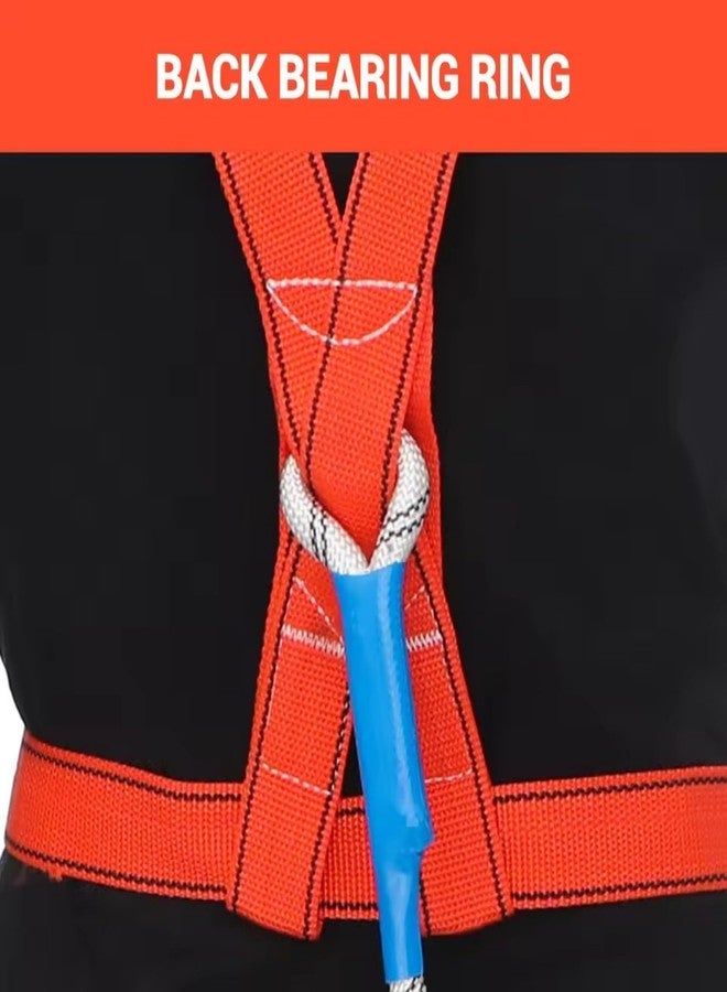 Oligitdi Full Body Safety Harness with Lanyard, Industrial Fall Protection Equipment Nylon Full Body Scaffolding Hook Safety Belt Harness - Image 5