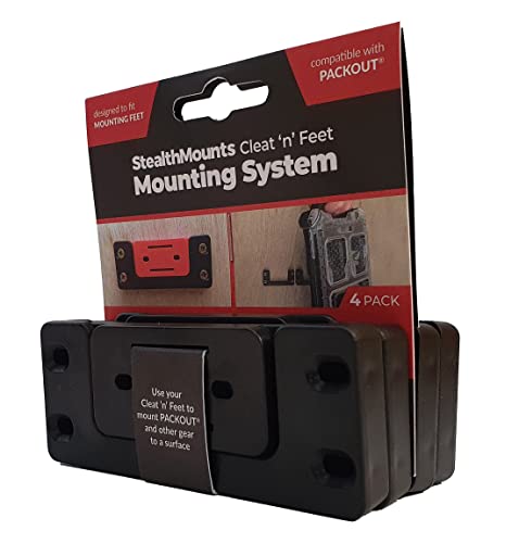 StealthMounts Cleat 'n' Feet Mounting System (4 Pack) | Tool Box Storage System | Mount Anywhere | Compatible with Milwaukee Packout - Image 3