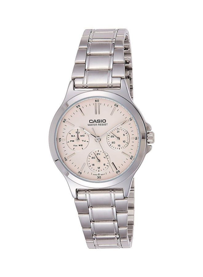CASIO Women Stainless Steel Analog Wrist Watch LTP-V300D-4AUDF - 33 mm - Silver - Image 1