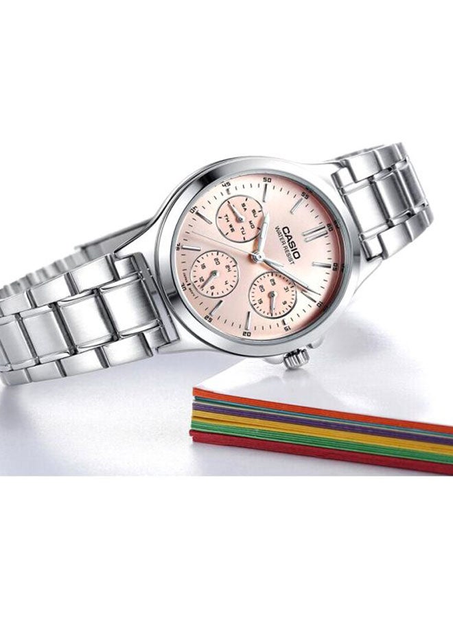 CASIO Women Stainless Steel Analog Wrist Watch LTP-V300D-4AUDF - 33 mm - Silver - Image 5