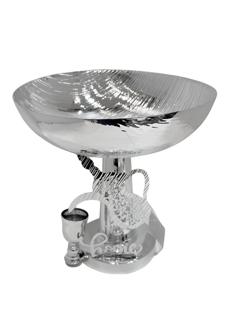 القناص شيالة حلاوة ومعجنات فضي راقي حجم وسط مع قاعدة بديكور حصري  جودة عالية - Image 5