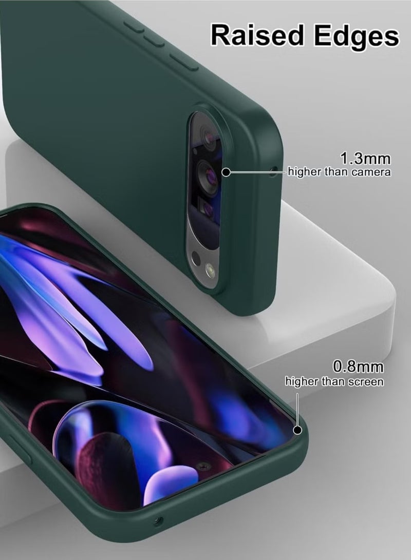 TIGER Google Pixel 9 Pro XL Case Cover – Liquid Silicone Anti-Fingerprint Shockproof Protective Case, Anti-Scratch, Anti-Drop, Slim Fit Cover for Google Pixel 9 Pro XL Green - Image 3
