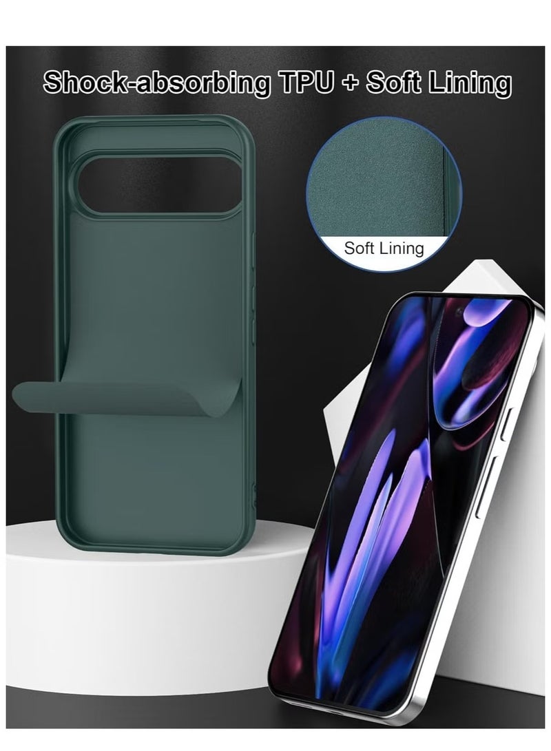 TIGER Google Pixel 9 Pro XL Case Cover – Liquid Silicone Anti-Fingerprint Shockproof Protective Case, Anti-Scratch, Anti-Drop, Slim Fit Cover for Google Pixel 9 Pro XL Green - Image 4