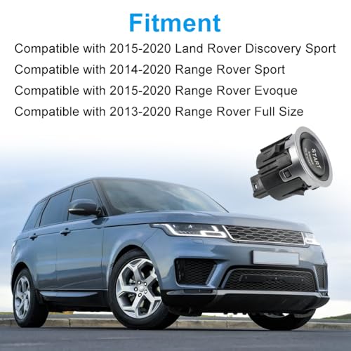 VANJING Ignition Start Stop Button Switch Compatible with Land Rover Range Rover/Sport/Evoque/Discovery Sport 2013-2020 Replacement for LR094038 LR037611 - Image 2