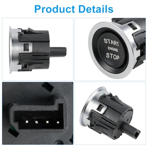 VANJING Ignition Start Stop Button Switch Compatible with Land Rover Range Rover/Sport/Evoque/Discovery Sport 2013-2020 Replacement for LR094038 LR037611 - Image 4