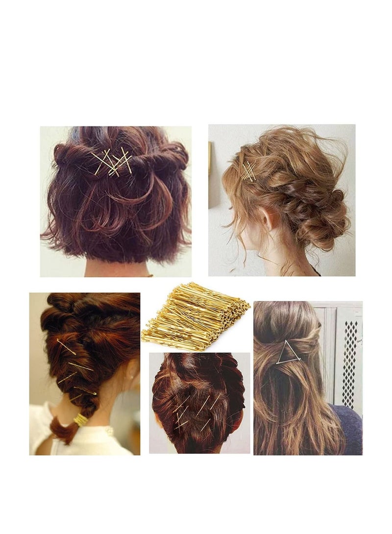 ORiTi أورتي 100 قطعة دبابيس شعر على شكل U بطول 2 بوصة، دبابيس شعر لتسريحات الشعر للنساء والفتيات وصالونات تصفيف الشعر (ذهبي) - Image 5