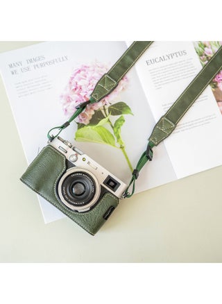حافظة واقية Fuji XS20 حقيبة كاميرا XS10 XT30 حافظة جلدية من الجيل الثاني XH2S حقيبة قاعدة XT5X100VI ملحقات - اللون: X100v حافظة واقية خضراء + حزام كتف PU أخضر - pzsku/Z1CB6FCD93AA89AACB4B9Z/45/1744275496/b487e8fc-b6be-4c87-b292-8232f8576d3a