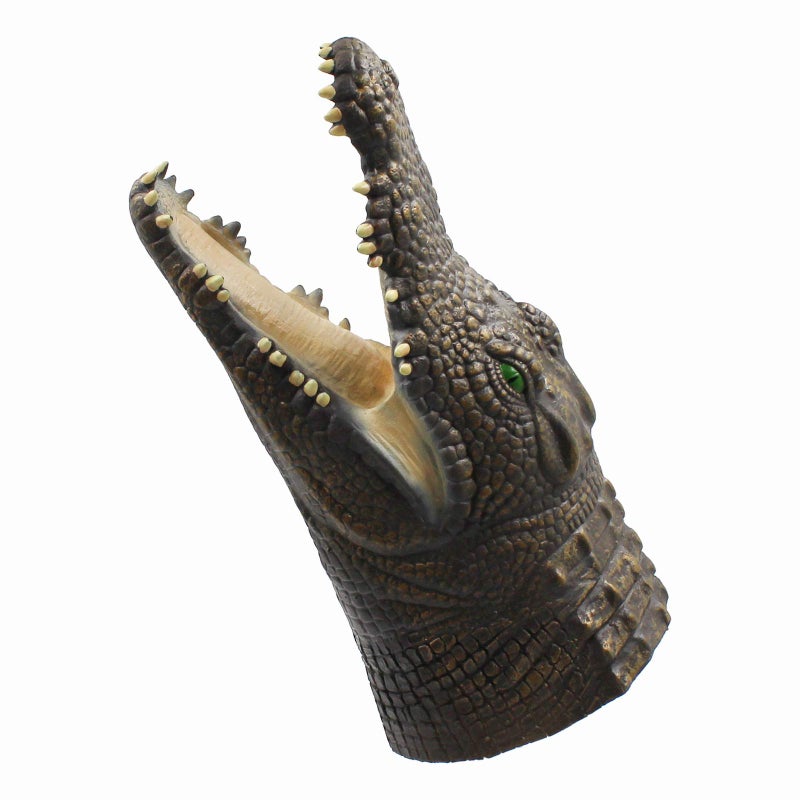 Yolococa Alligator Puppet Crocodile Head Puppets Realistic Soft Latex Rubber Animal Glove Hand Puppet for Kids - Image 3