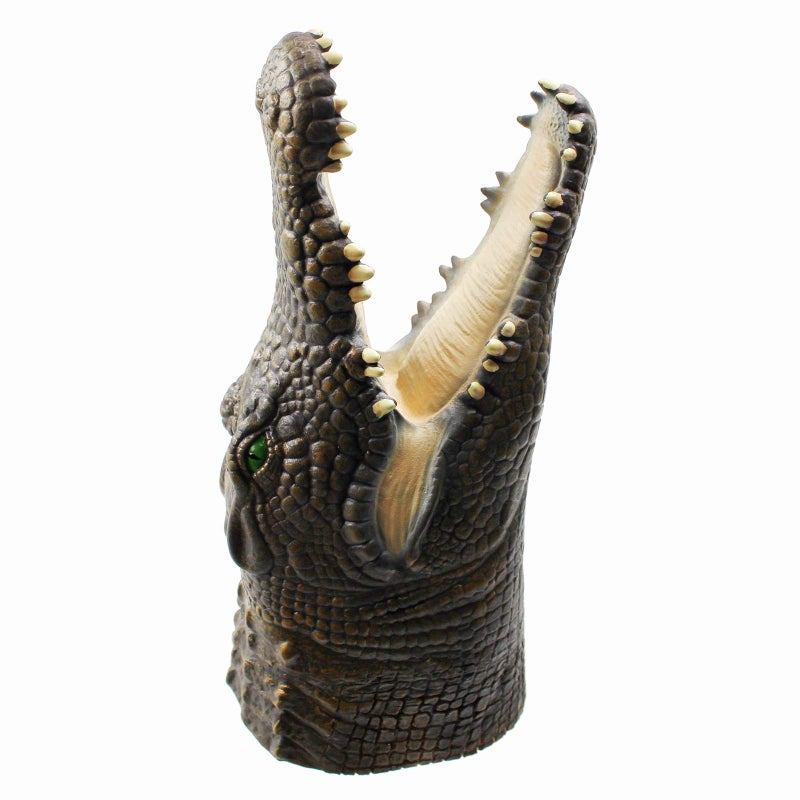 Yolococa Alligator Puppet Crocodile Head Puppets Realistic Soft Latex Rubber Animal Glove Hand Puppet for Kids - Image 2