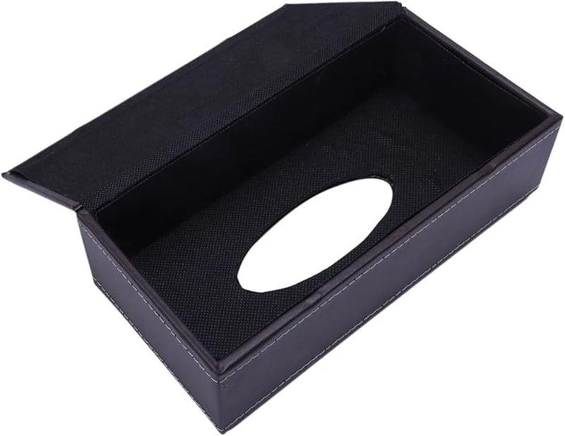 غطاء محمول لصندوق المناديل الجلدية للسيارة والمنزل والفندق مستطيل الشكل - Image 4