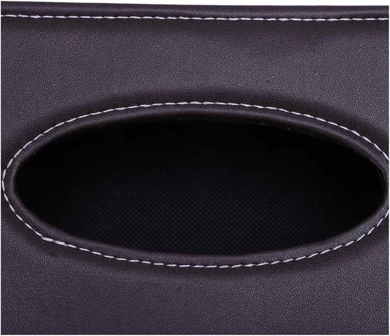 غطاء محمول لصندوق المناديل الجلدية للسيارة والمنزل والفندق مستطيل الشكل - Image 3