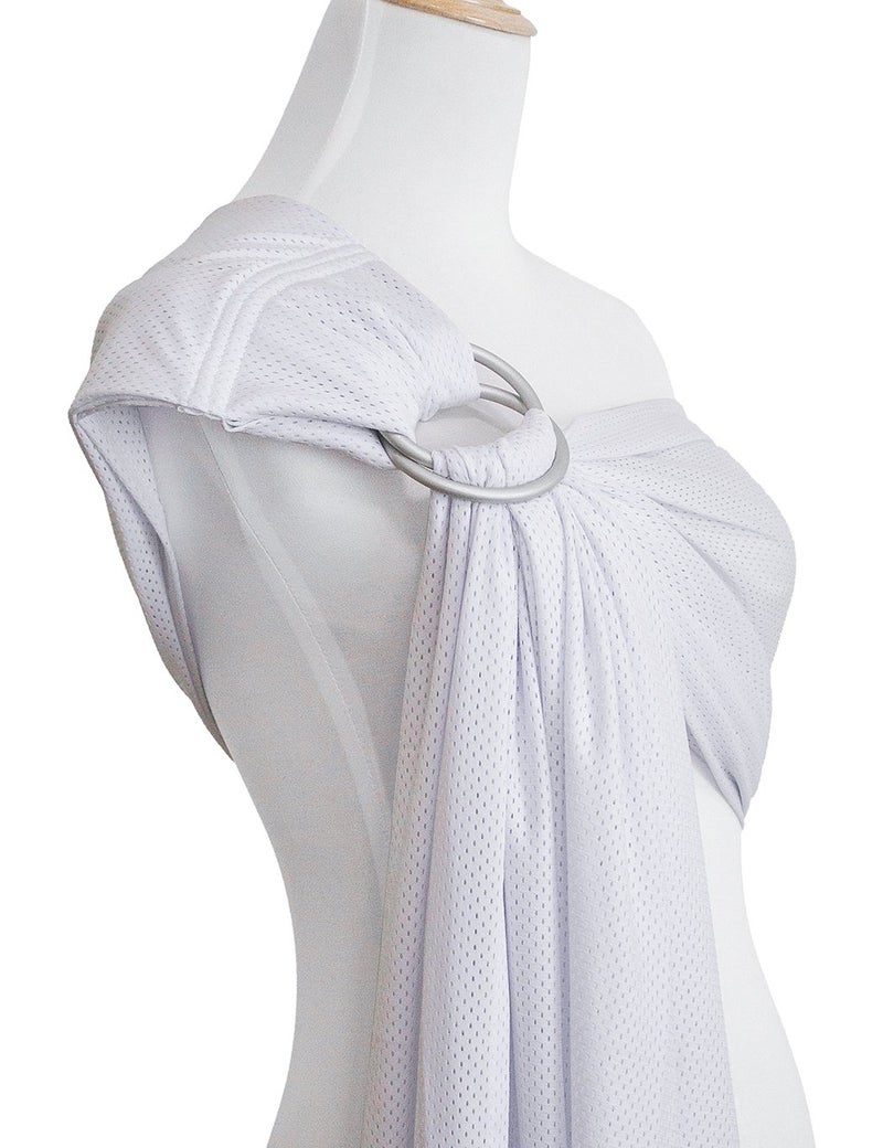 Vlokup Baby Water Ring Sling Carrier | Lightweight Breathable Mesh Baby Wrap for Infant, Newborn, Kids and Toddlers | Perfect for Summer, Swimming, Pool, Beach | Great for Dad Too White - Image 4