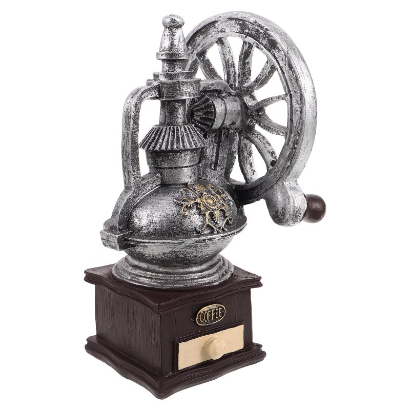 Coffee Machine Statue: Resin Desktop Ornament For Office Desk Coffee Table Sculpture Home Living Room Bathroom Decoration - Image 1