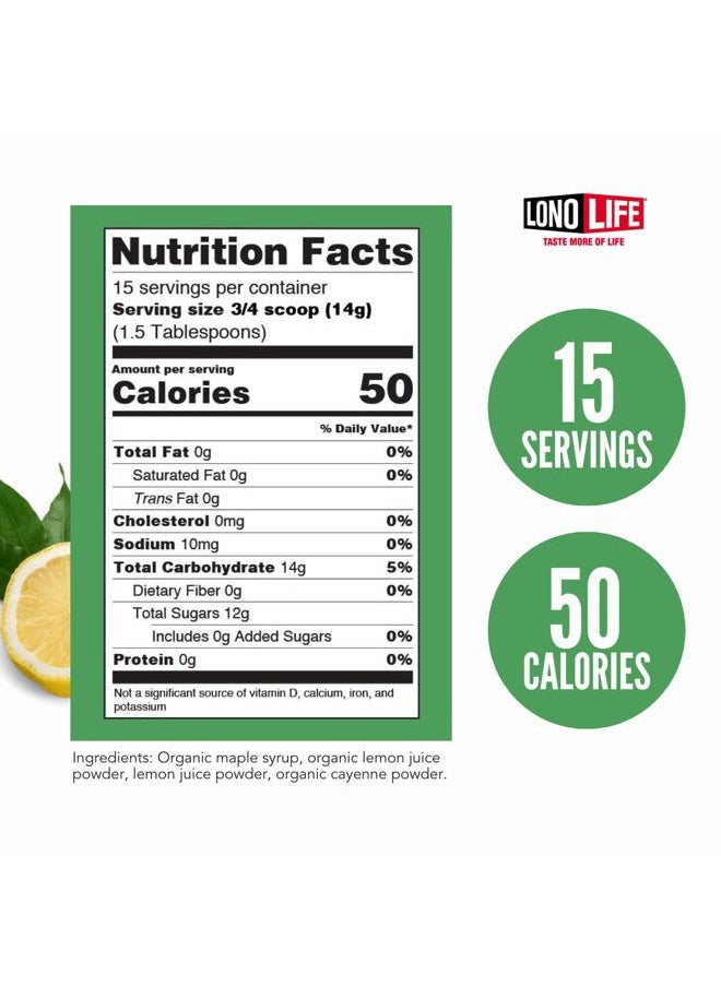 LonoLife - Cleanse Co- Master Cleanse Lemonade - Detox Lemonade Diet Powder - Organic, Gluten-Free - 8 oz Bulk Package- 15 Servings - Image 1
