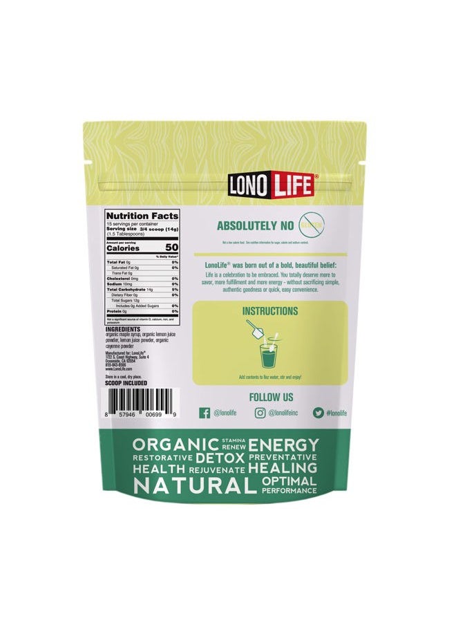LonoLife - Cleanse Co- Master Cleanse Lemonade - Detox Lemonade Diet Powder - Organic, Gluten-Free - 8 oz Bulk Package- 15 Servings - Image 1