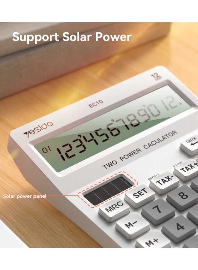 يسيدو آلة حاسبة مكتبية بشاشة LCD ومصدر طاقة مزدوج - Image 2