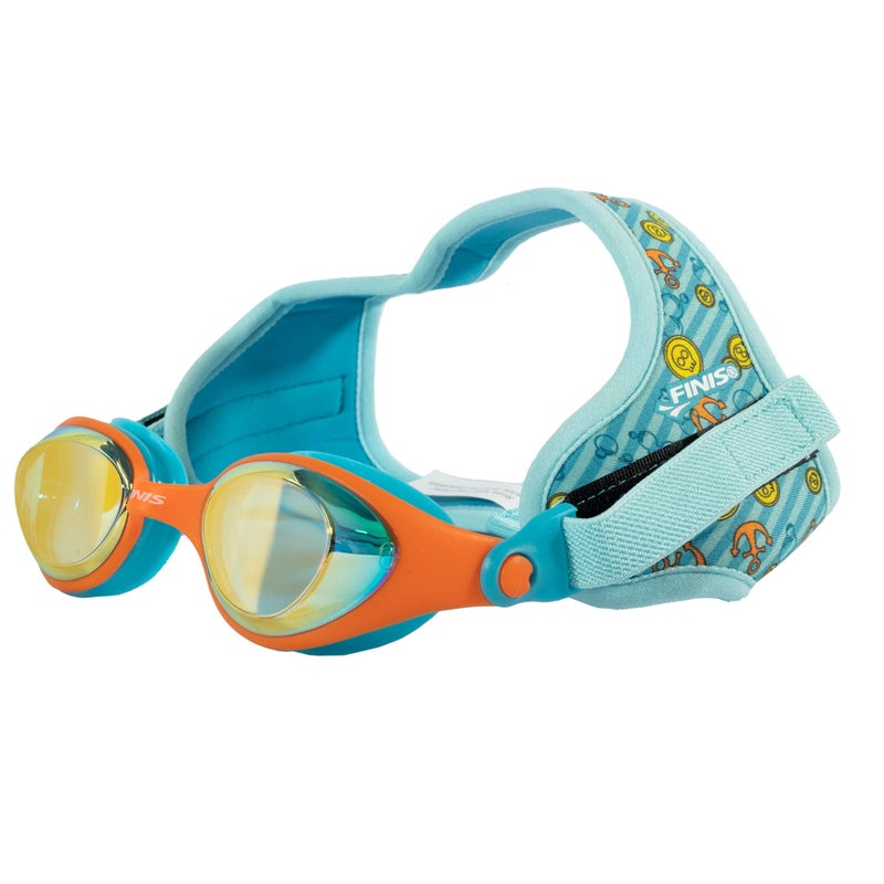 FINIS DragonFly Kids Swim Goggles - Ages 3-8 - UV Protection - Floating Neoprene Strap - Soft Silicone Fit - Treasure - Image 1