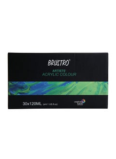 BRUSTRO Artists Acrylic Paint |120ml, 30 Shades (Complete Colour Range)| Ideal for Paper, Canvas, Water-based, Non-toxic, Inter-mixable, Perfect for Artists, Crafters, Students and Professionals - pzsku/Z1CB77CA947932522B0D6Z/45/_/1740118137/d2f9d56f-cbf1-4932-b9be-3a429242dc84