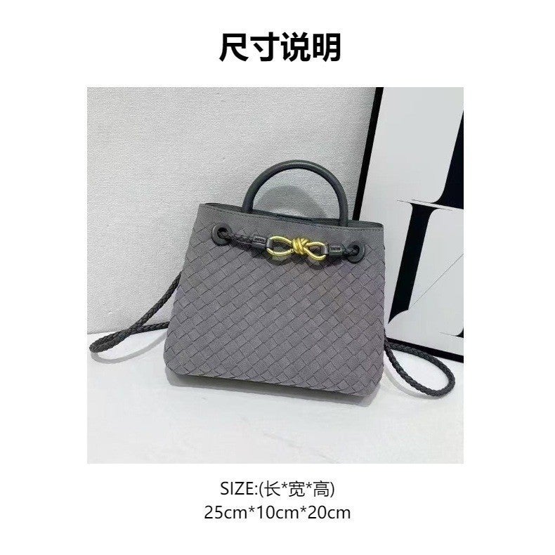 Popular Microfiber Bv Woven Bag, Hand-Held Tote Bag, Metal Butterfly Buckle Crossbody Bag, Niche Single-Shoulder Women'S Bag - Image 5