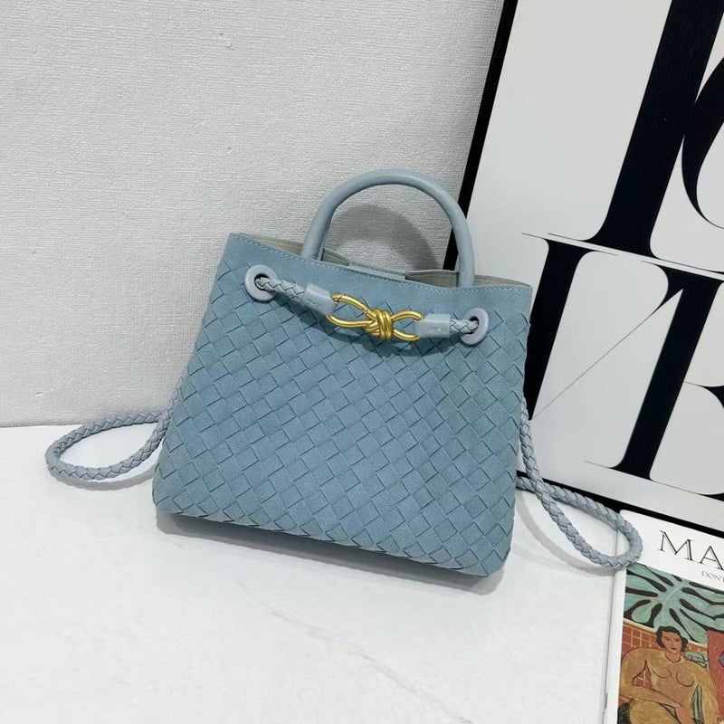 Popular Microfiber Bv Woven Bag, Hand-Held Tote Bag, Metal Butterfly Buckle Crossbody Bag, Niche Single-Shoulder Women'S Bag - Image 2
