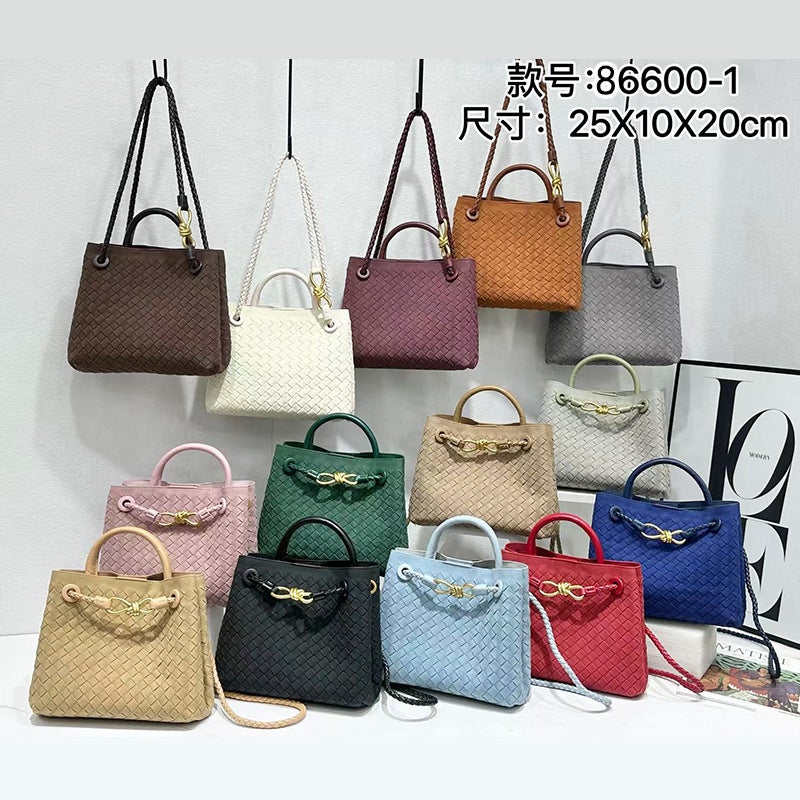 Popular Microfiber Bv Woven Bag, Hand-Held Tote Bag, Metal Butterfly Buckle Crossbody Bag, Niche Single-Shoulder Women'S Bag - Image 3