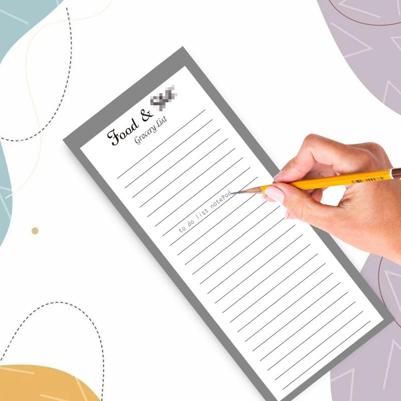 Utron 2 Pack Magnetic Notepads for Refrigerator, 100 Pages/Book Grocery List Magnet Pad for Fridge, Design Magnetic Grocery List Pad for Fridge, Grocery List Notepad, to-Do Memos, List(8 x 20.3cm) - Image 3