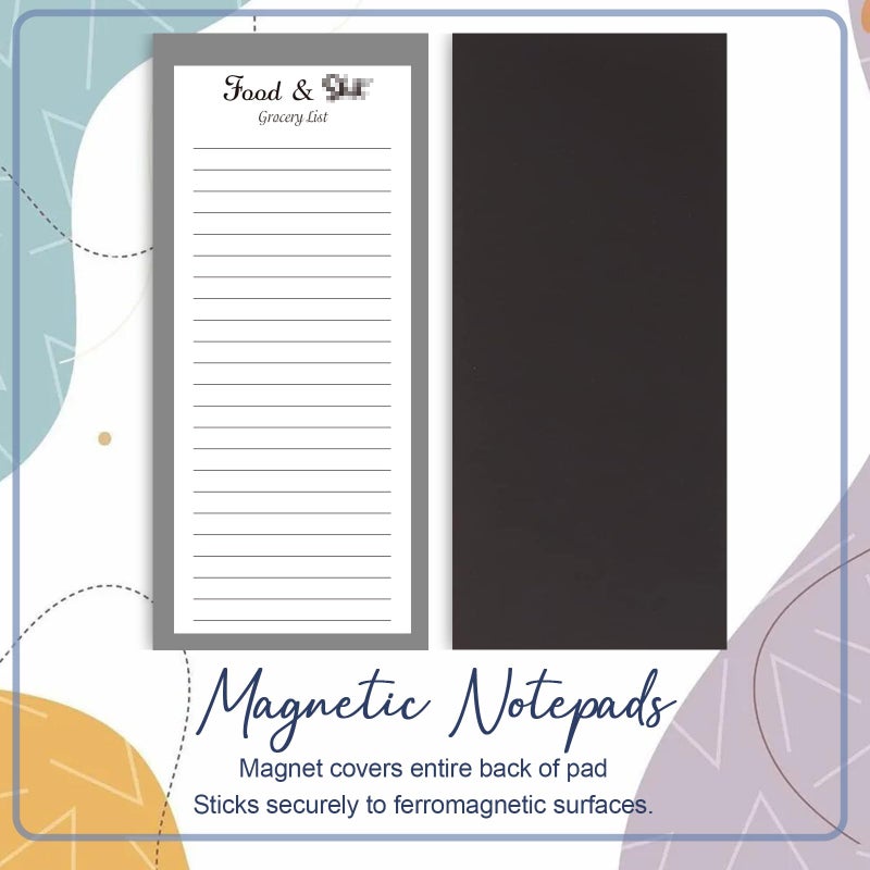 Utron 2 Pack Magnetic Notepads for Refrigerator, 100 Pages/Book Grocery List Magnet Pad for Fridge, Design Magnetic Grocery List Pad for Fridge, Grocery List Notepad, to-Do Memos, List(8 x 20.3cm) - Image 5