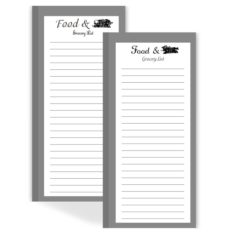 Utron 2 Pack Magnetic Notepads for Refrigerator, 100 Pages/Book Grocery List Magnet Pad for Fridge, Design Magnetic Grocery List Pad for Fridge, Grocery List Notepad, to-Do Memos, List(8 x 20.3cm) - Image 1