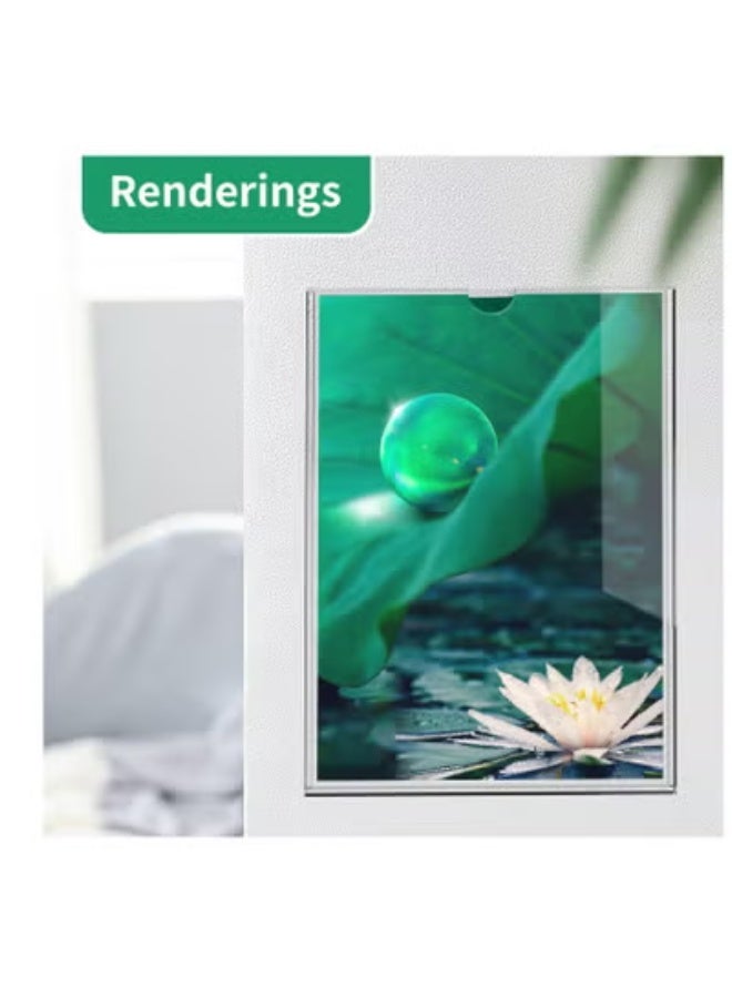 fantasize Acrylic A4 Sign Holder, 210 x 297mm, 3 Pack Wall Mount Display Holder with Adhesive Tape for Home, Office, Store, Restaurant - Image 4