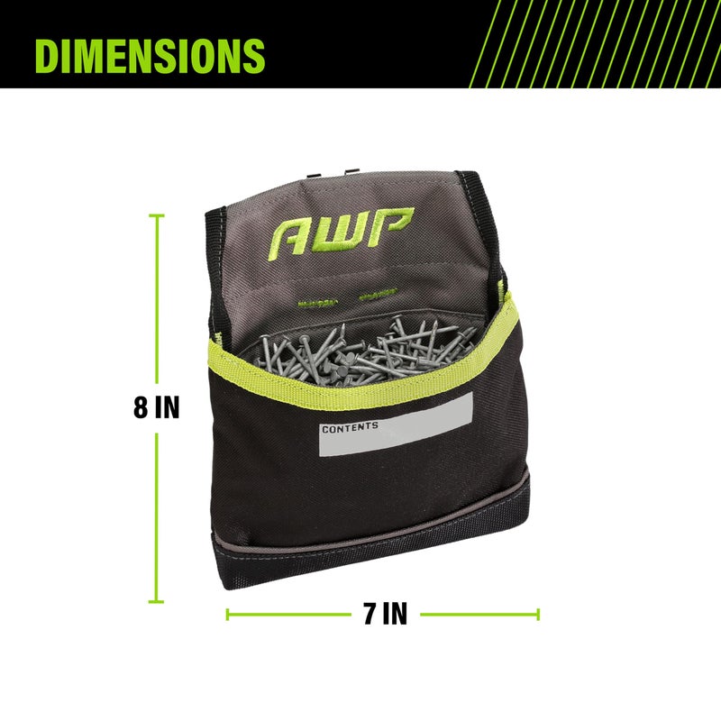AWP TrapJaw Clip-on Fastener Tool Pouch, Small Utility Bag with Spring-Loaded Closure, Durable Tactical Tool Holder for Nails, Screws, and Electrical Accessories, 1L-039-2 - Image 2
