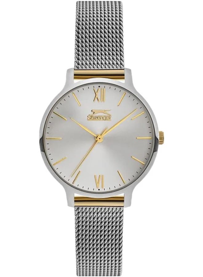 Slazenger SLAZENGER Women's Watch, Analog Display and Mesh Strap - SL.9.1823.2.03, Silver