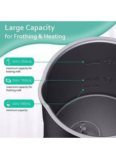 MYONE Milk Frother, 4-in-1 Electric Milk Steamer, Automatic Hot and Cold Foam Maker, Handheld Milk Warmer for Latte,Cappuccino, Macchiato, 260ml, Stainless Steel  - Image 3