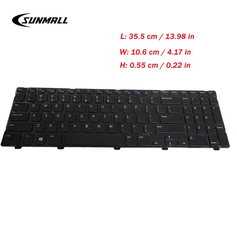 SUNMALL Laptop Keyboard Replacement Without Backlit Compatible with Inspiron 15 3521 3537 15v-1316 15R 3521 3537 5521 5528 5537 5535 M531R, atitude 3540, Vostro 2521 US Layout P/N NSK-LA0SC NSK-DY0SW - Image 3
