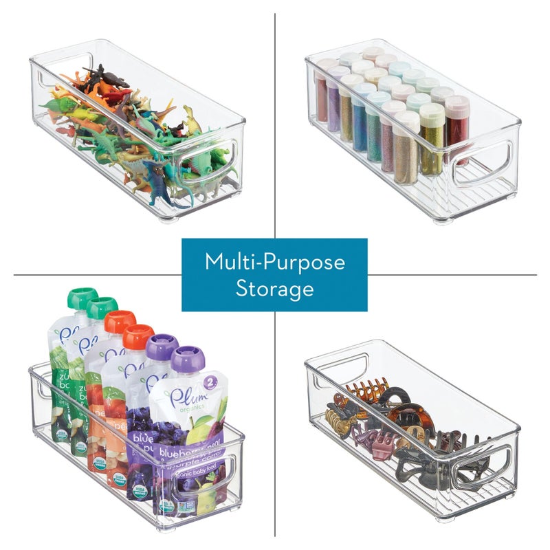 Interdesign Idesign Plastic Stackable Pantry Bin - Storage Bin With Handles For Cabinets Or Fridge - Set Of 2 - Clear - Image 5