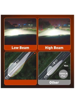Toby's Toby's T19Ultra 9005/9006 130W/Pair Power Original Tested LED Headlight Assembly 6500 High Beam Lumens & Low Beam 6500 Lumens Bright Color With Temperature (6500K,4300K)  - Image 3