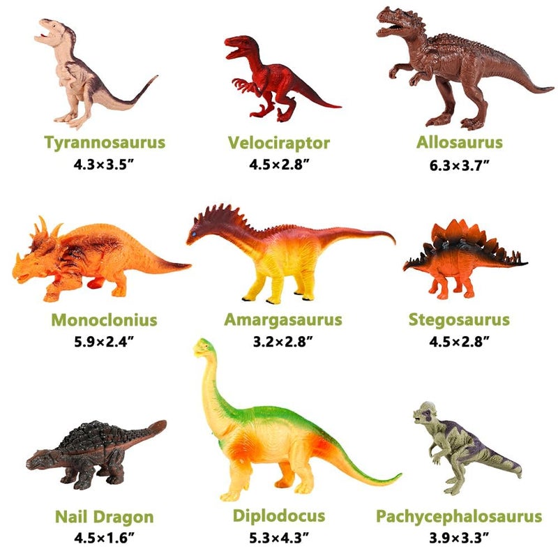 Kimicare Kids Dinosaur Figures Toys, 18 Pcs Plastic Dinosaur Toys for Kids 3-5, STEM Educational Realistic Dinosaurs Figurine Playset for Toddlers, Dino Toy Birthday Gifts Christmas Stocking Stuffers - Image 5