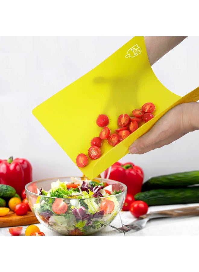 ZVP Flexible Plastic Cutting Boards for Kitchen Set of 3, Chopping Boards with Food Icon, Non-Slip Cutting Mats for Meat, BPA Free, Dishwasher Safe - Image 4