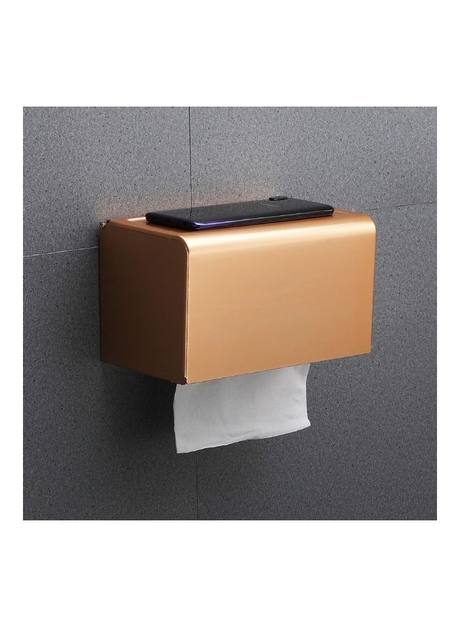 NIBEMINENT Bathroom Wall-mounted Waterproof Paper Tissue Roll Stand Holder Multicolour 45x18x15cm - Image 1