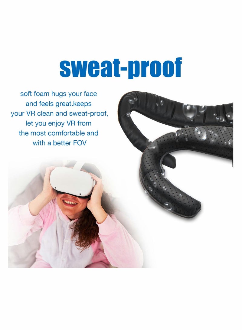 Comfortable and Stretchy VR Facial Vent Soft Interface Bracket with Anti-Leakage Light PU Leather Foam Face Replacement Pads Custom Comfort 6-in-1 Accessories for Oculus Quest 2 - Image 4