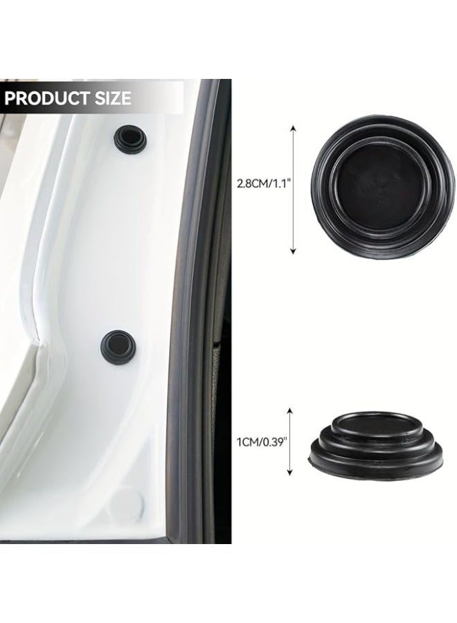My souq English: Universal Car Door Shock Absorbers - 2.8cm Rubber Cushion Gaskets for Sound Insulation & Scratches Protection - Pack of (8 Quantity)- Black - Image 2