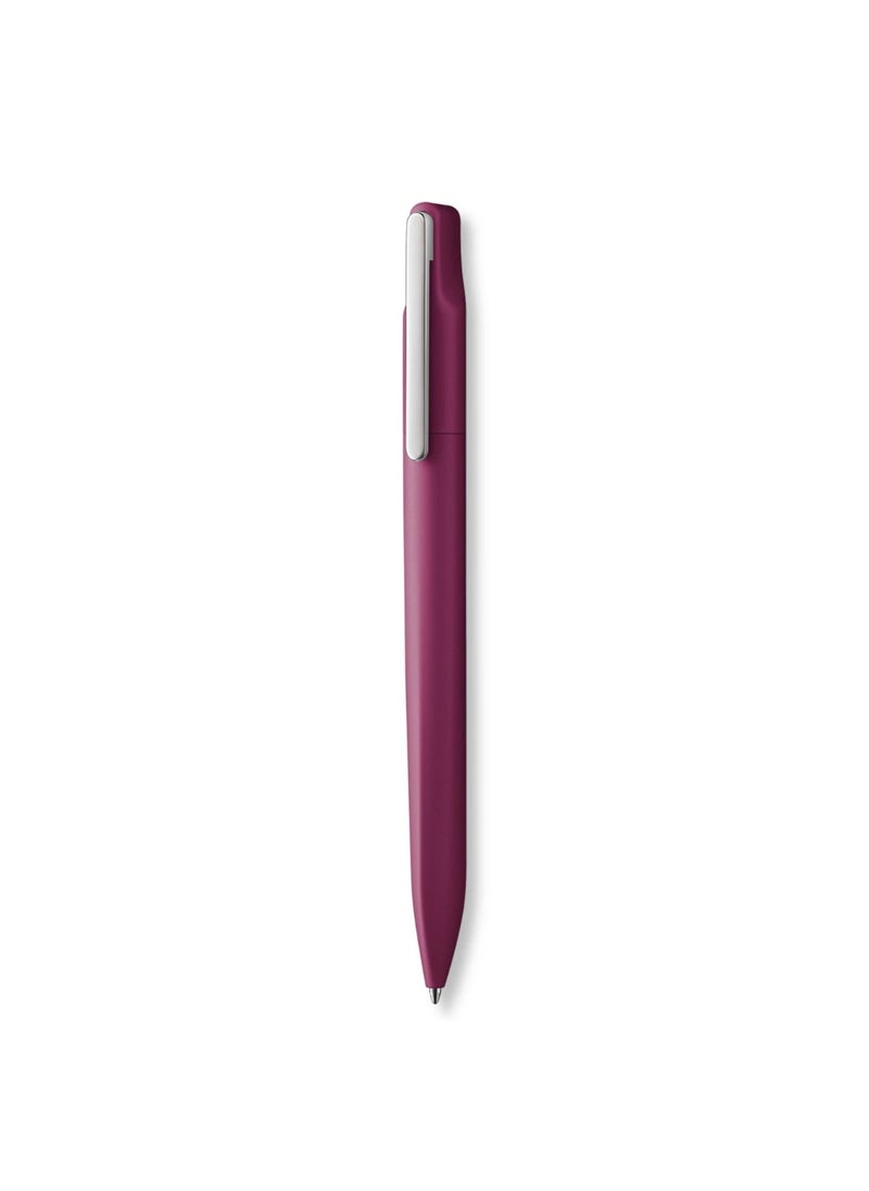 Xevo Ballpoint Pen With Twist Mechanism And Loaded Clip Medium Tip Blue Ink Burgundy Barrel