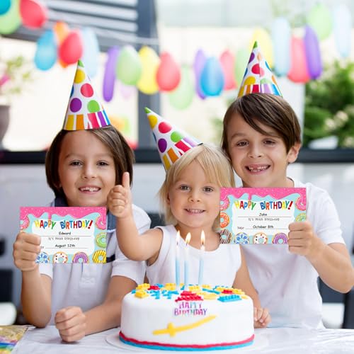 FaCraft Birthday Certificates for Students - 30PCS Happy Birthday Certificates for Kids Classroom from Teacher Back to School Supplies Preschool Kindergarten Classroom Students Birthdays Awards Gifts - Image 3